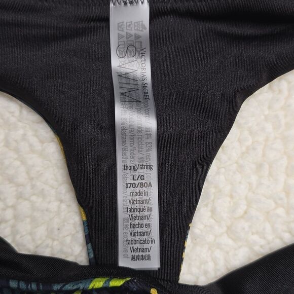 1206 Victoria's Secret Swim Essential Cinched Thong Bikini Bottom Palm Royale - Picture 6 of 6